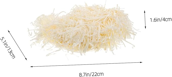 SOIMISS Raffia Grass Shredded Paper Filler 4pcs 100g Natural Ivory Box and Basket Packaging Filling for Wrapping Party Supplies