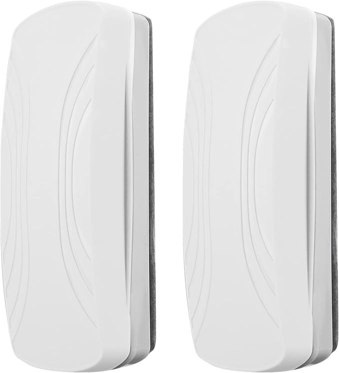 Ddaowanx Whiteboard Eraser, Magnetic Dry Erase Eraser, Glass Board Eraser,School and Office Supplies, Pack of 2 (White)