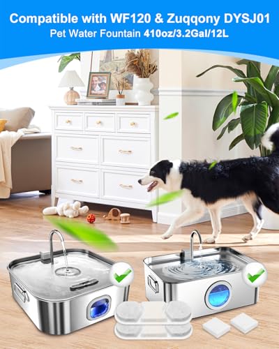 12 Dog Water Filters Replacement Compatible with MAILOFY WF120 (11.99 Count)