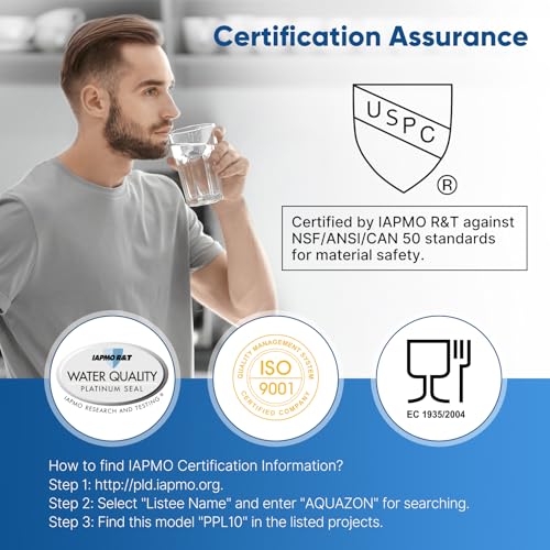 5 Micron 10"x2.5" Whole House Pleated Sediment Filter for Well Water (4 Count)