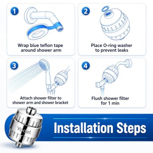 Shower Water Filter for Hard Water (2 Count)