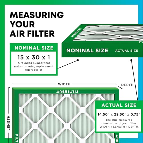15x30x1 Air Filter MERV 11 Pet & Allergy Defense
