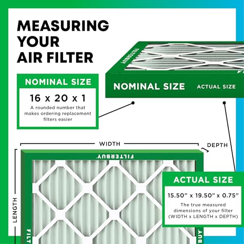 16x20x1 Air Filter MERV 11 Pet & Allergy Defense
