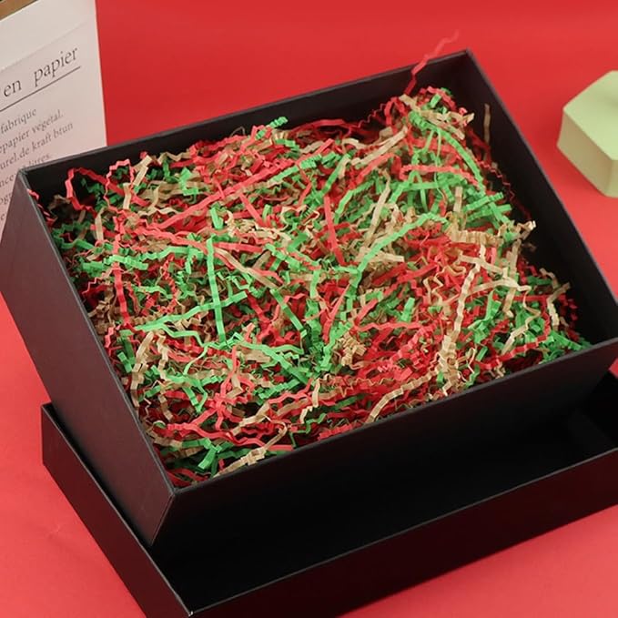 Ankelesz 50g Easter Raffia Grass Paper Shred for Gift Wrapping Basket and Gift Box Filling，Crinkle Cut Paper for Wrapping (Mixed)