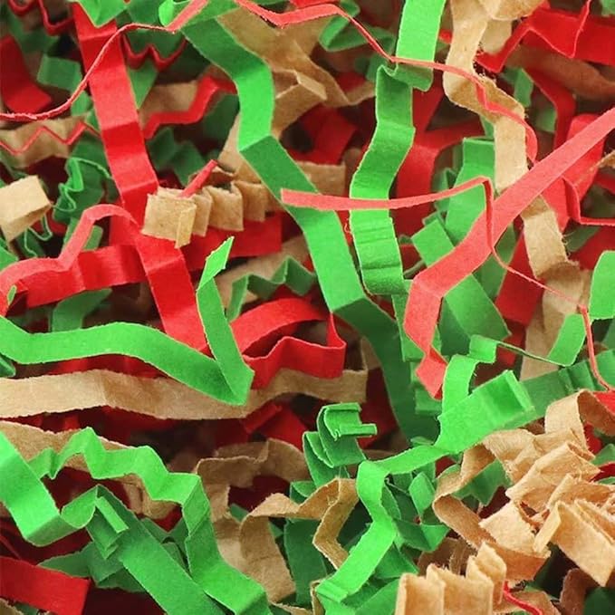 Ankelesz 50g Easter Raffia Grass Paper Shred for Gift Wrapping Basket and Gift Box Filling，Crinkle Cut Paper for Wrapping (Mixed)