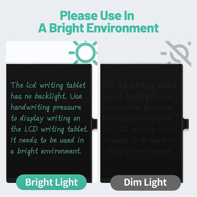 LCD Writing Tablet for Adults: 9.5 Inch with Leather Case Reusable Portable Use for Office Study Teaching