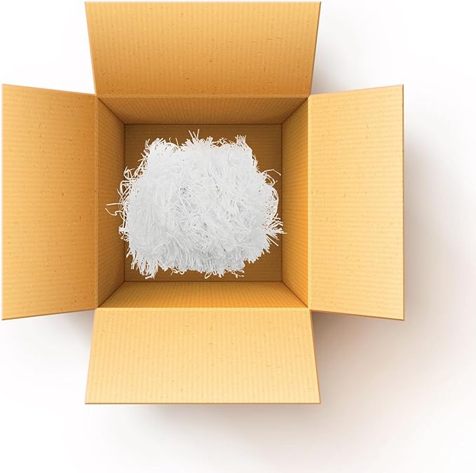 Ciieeo White Raffia Paper Shred Filler 500g Crinkle Packing Basket Stuffing for Boxes Wrapping Supplies Decorative Basket Filling Paper