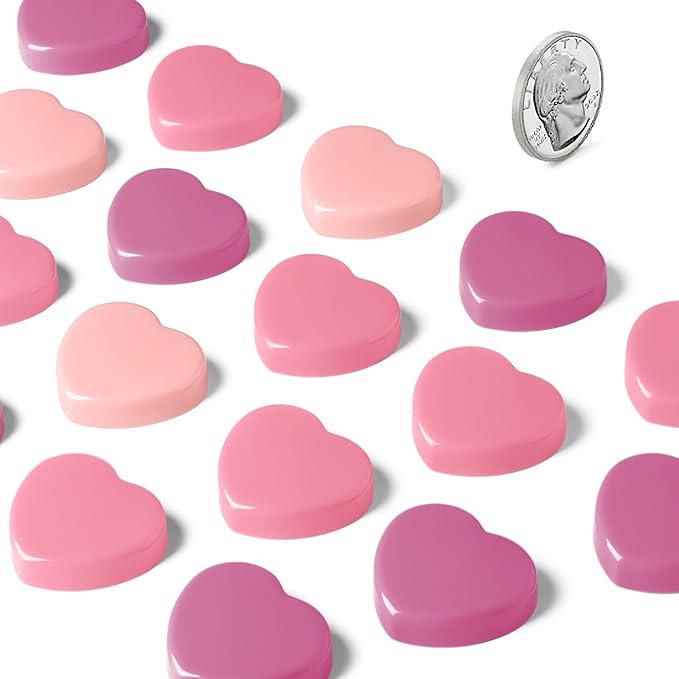 30PCS Heavy Duty Fridge Magnets - Small Cute Refrigerator Magnets for Whiteboard, Lockers & Kitchen, Cute Strong Magnets - Mini Decorative Magnet for Home, School, Office, Crafts, Locker (Pink)