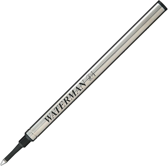 Waterman Rollerball Pen Refill, Fine Point, Black Ink