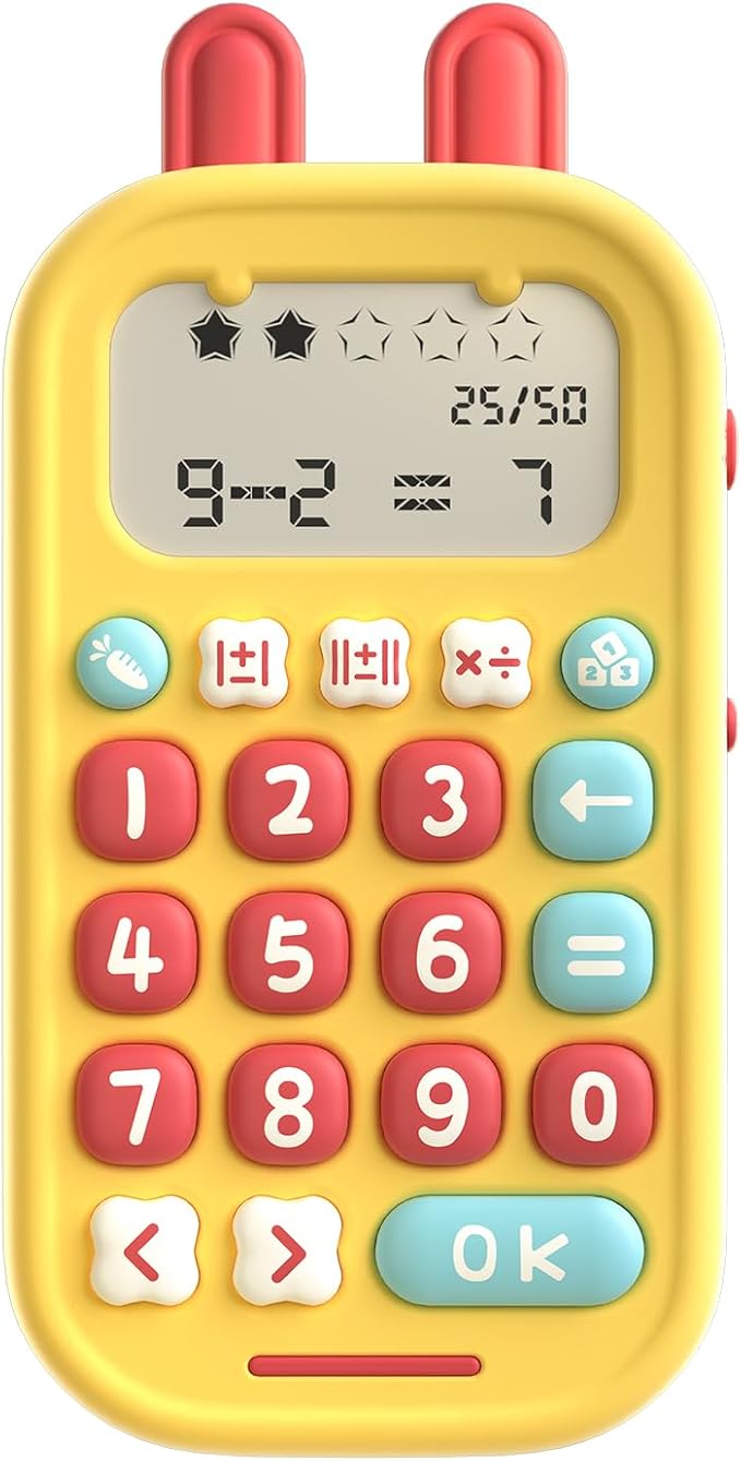 alilo Math Games for Kids Ages 5-12, Portable Math Toys for Practicing Addition, Subtraction, Multiplication and Division, Fun Educational Toy with 5 Modes, 19 Math Games, and 50K Math Questions