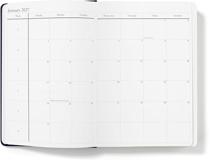 Wykeham's Executive 2026-27 Daily Journal Planner – Customization Available – Mid-Year Academic Diary – July 2026 to June 2027 (Royal Blue, 8.5"×5.5")