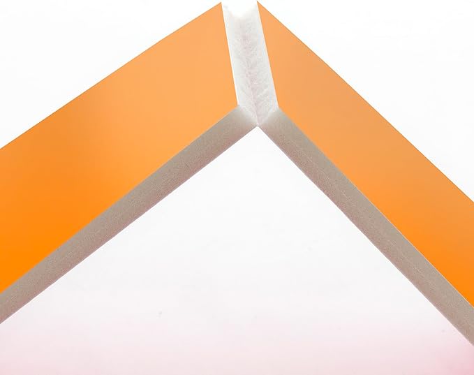 BAZIC Products Foam Board 20" X 30" Neon Orange, Colored Foam Boards 3/16 Inch Thickness, 4 Count, Presentation Signboards School Craft Project Framing Display