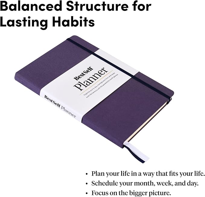BestSelf Daily Planer - 6-Month Undated Planner Notebook for Organization and Planning; Ideal Planner for Students, Schools, Colleges, and Working Professionals (Coral)