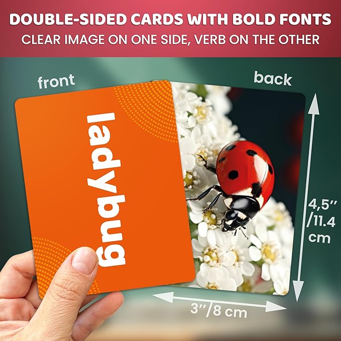 QUOKKA 104 Animal Flash Cards Set – Kids and Adults Vocabulary Builder for ABA Therapy, Early Childhood Education, ESL Teaching – Picture Cards for Speech Therapy and Vocabulary Building Activities