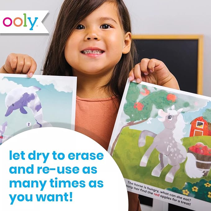 Ooly Water Amaze - Includes 12 Reveal Boards & Brush, Reusable Reveal Pads for Kids, Coloring Books for Toddlers, Paint with Water Books, Gifts for Kids - On The Farm