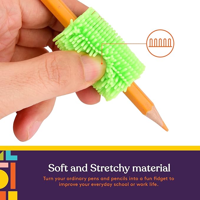 Special Supplies 50 Squishy Pencil Grips for Kids and Adults - Colorful, Cushioned Holders for Handwriting, Drawing, Coloring - Ergonomic Right or Left-Handed Use - Reusable (50-Pack)