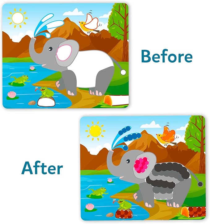 Skillmatics Dot It Sticker Art - Animals & Dinosaurs Combo, Mess-Free Fun for Kids, 750+ Stickers, Craft Kits, DIY Scrapbooking Activity, Travel Toys, Gifts for Ages 3, 4, 5, 6, 7