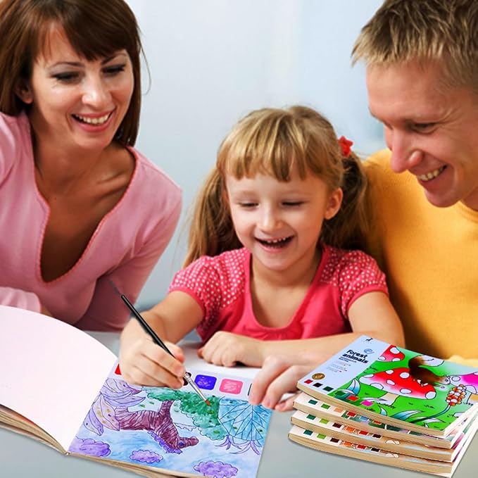 YXOTJHS Paint with Water Books, Watercolor Coloring Books for Kids Ages 4-8, Mess Free Water Painting Book for Toddlers 2-4, Arts and Crafts for Kids 4-6 Girls Boys Gifts