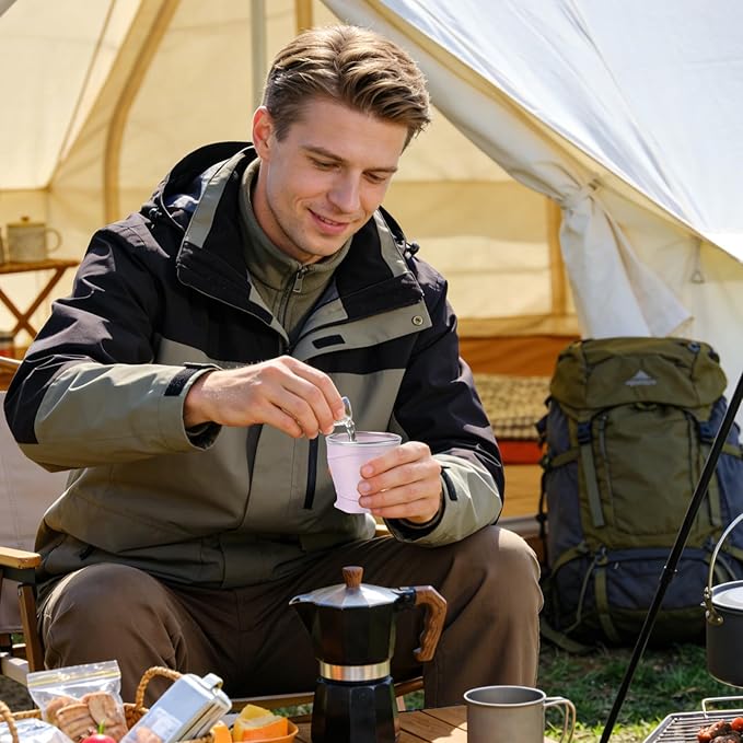 Travel Cup | Food Grade Silicone Portable Drinking Cups | Hot Coffee Mug | for Camping Backpacking Outdoors Travel Women Men Kids Family