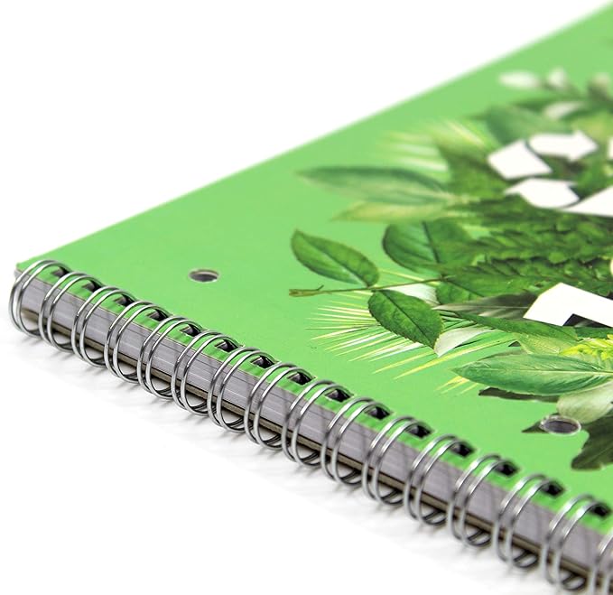 Silvine A4+ Premium Recycled Wirebound Notebook, Lined with margin, 120 pages of 100% Recycled Paper. Ref R102 [Pack of 5]