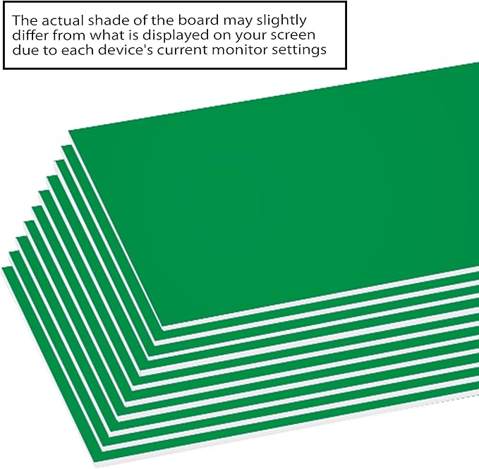 BAZIC Products Foam Board 20" X 30" Green, Colored Foam Boards 3/16 Inch Thickness, 4 Count, Presentation Signboards School Craft Project Framing Display