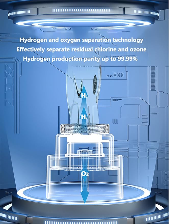 Smart PEM Portable Hydrogen Water Bottle – 230ml High-Concentration Hydrogen Generator Cup | Rechargeable Molecular Hydrogen Water Bottle for Travel, Fitness, Office Use Red C