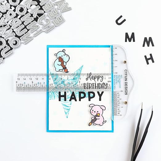 BAOFALI 6 Inches/15cm Acrylic Clear T-Square Ruler, Dual Side Measuring, Transparent, for Crafting, Drafting & General Layout Work