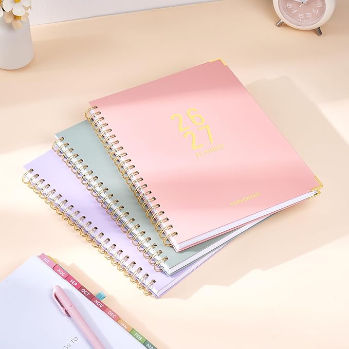 Jul 2026 - Dec 2027 Planner, Forvencer 18 Month Academic Planner 2026-2027, 6.3" x 8.4", Calendar Planner Weekly and Monthly, Daily Agenda Book, School Supplies for Student Teacher, A5, Dark Green