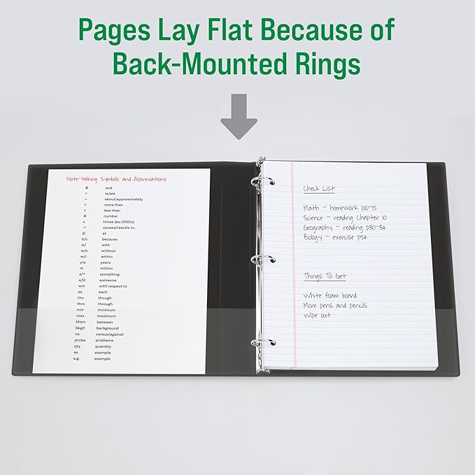 Office Essentials Economy View 3 Ring Binders, 1.5" Round Rings, 2.1" Spine, 275-Sheet Capacity, White Binders (12-Pack of 03426)