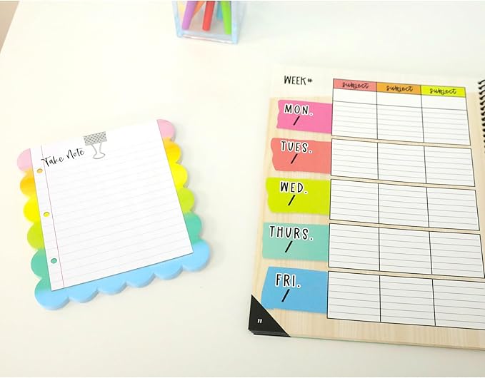 Carson Dellosa Creatively Inspired Notepad, 50 Sheet Rainbow Note Pad for To Do List and Checklist, Classroom Organization Stationary, Desk Accessories and Office Supplies