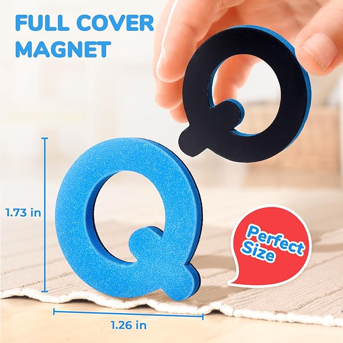 Gamenote Classroom Magnetic Letters Kit 178 Pcs with Double-Side Magnet Board - Foam Alphabet Letters for Kids Spelling and Learning