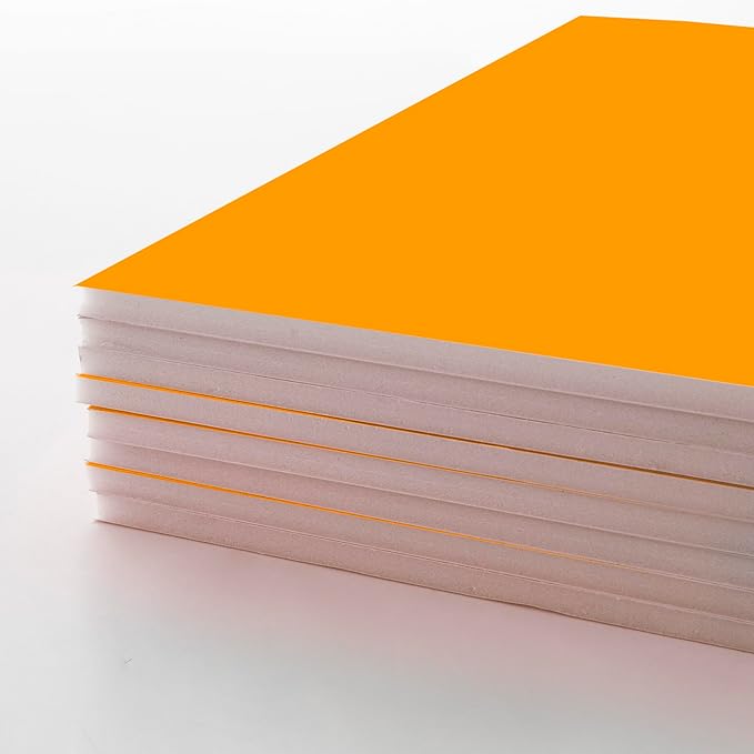 BAZIC Products Foam Board 20" X 30" Neon Orange, Colored Foam Boards 3/16 Inch Thickness, 4 Count, Presentation Signboards School Craft Project Framing Display