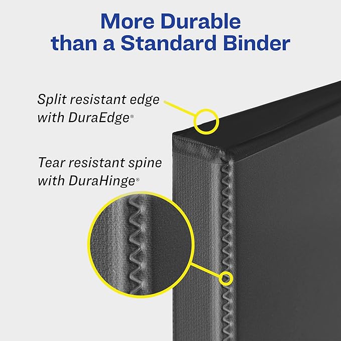 Avery Heavy-Duty Binder with 1-Inch One Touch EZD Ring, Black (79990)