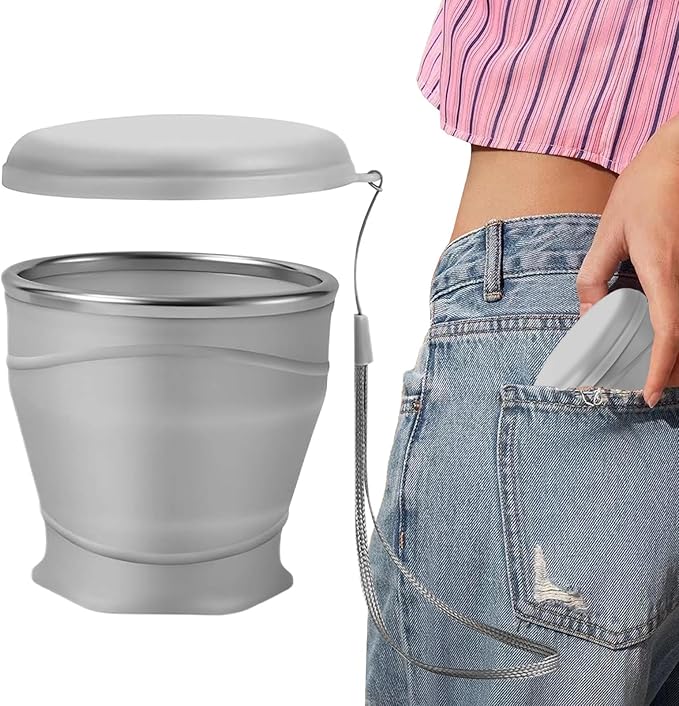 Foldable Travel Cup,Silicone Portable Drinking Cups - Hot Coffee Mug - for Camping Backpacking Outdoors Travel Women Men Kids Family