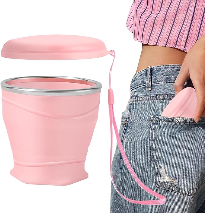 Foldable Cup,Silicone Portable Drinking Cups | Cold Beverage Mug Bottle | for Camping Backpacking Outdoors Travel Women Men Kids Family