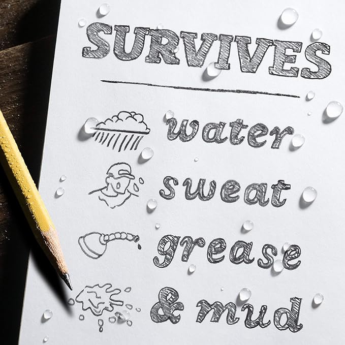 Rite in the Rain Weatherproof Stapled Notebook, 4.625" x 7", Yellow Cover, Universal Pattern, 3 Pack (No. 371FX)