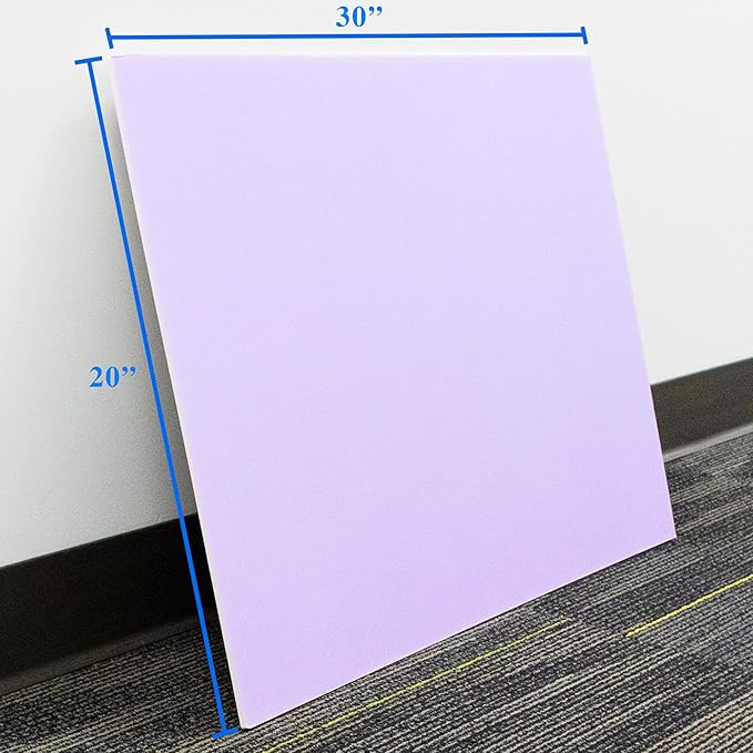 BAZIC Products Foam Board 20" X 30" Lavender, Colored Foam Boards 3/16 Inch Thickness, 4 Count, Presentation Signboards School Craft Project Framing Display