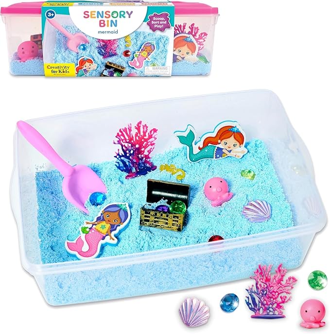 Creativity for Kids Sensory Bin: Mermaid - Mermaid Toys and Sensory Bins for Toddlers, Sensory Box and Bin Filler, Toddler Activities and Gifts for Girls (Ages 3+)