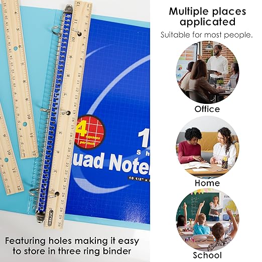 BAZIC Products Wooden Ruler – Single Metal Edge Drafting Ruler for Measuring, Drawing & Crafting, Wooden Straight Edge Ruler for School & Office, 12 Inch, 24-Pack