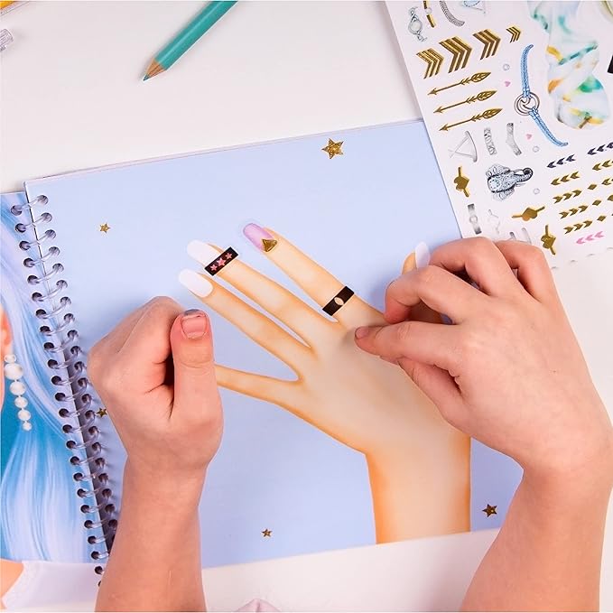 BSCOOL - Drawing, Coloring & Activity Book: Create Hairstyles| with Stickers and Guides | Fashion Coloring Books for Kids 5 and up (Multipack - Play and Bake and Nail Studio)