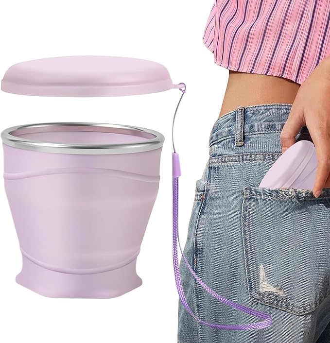 Foldable Travel Cup | Food Grade Silicone Portable Drinking Cups,Hot Coffee Mug,for Camping Backpacking Outdoors Travel Women Men Kids Family
