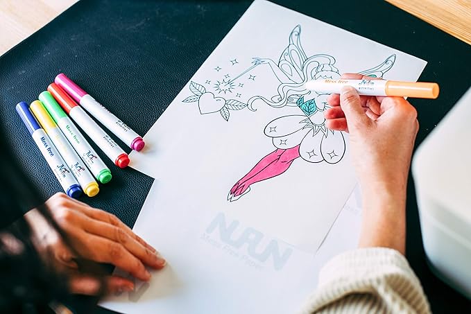 NuFun Activities Mess Free Paper - Kids Create No Mess Wonders with Special Coloring Paper, Gift for Kids, 100 Blank Pages
