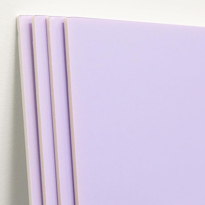 BAZIC Products Foam Board 20" X 30" Lavender, Colored Foam Boards 3/16 Inch Thickness, 4 Count, Presentation Signboards School Craft Project Framing Display