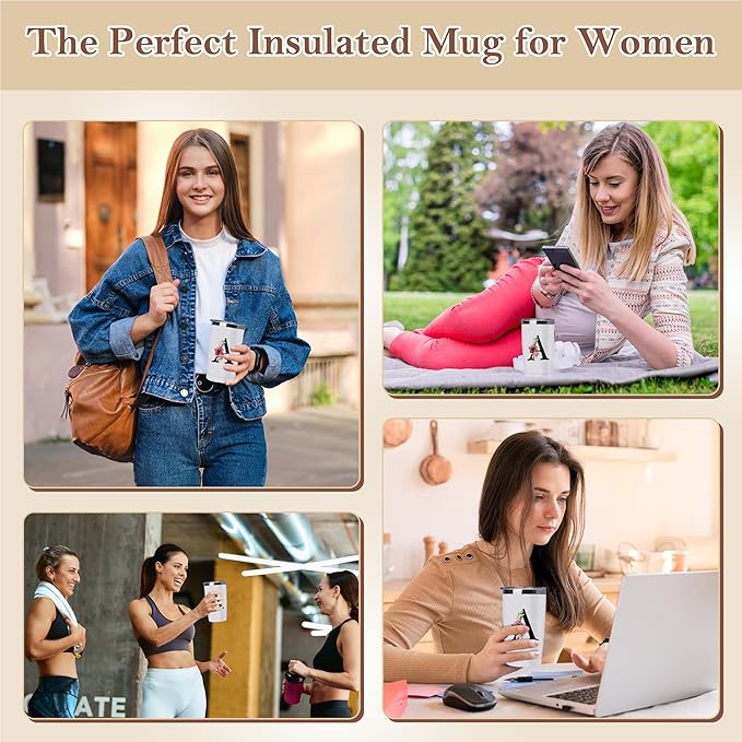 20 Oz Insulated Coffee Cup with Lid Car Tumbler Travel Mug Women Her Sister Mom Girlfriend Aunt Best Friend Friendship Grandma Bestie Wife Daughter Law Lady Happy Birthday Cool Unique Cute Gifts