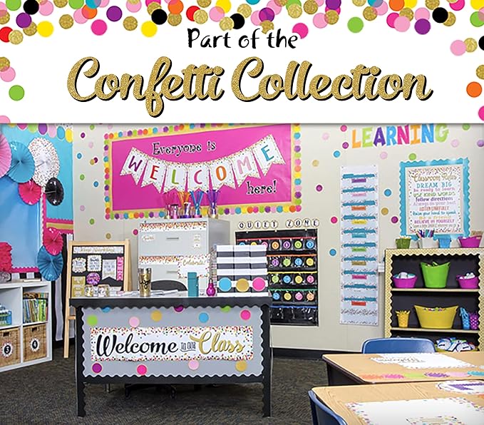Teacher Created Resources Confetti Cursive Writing Bulletin Board (TCR8764)
