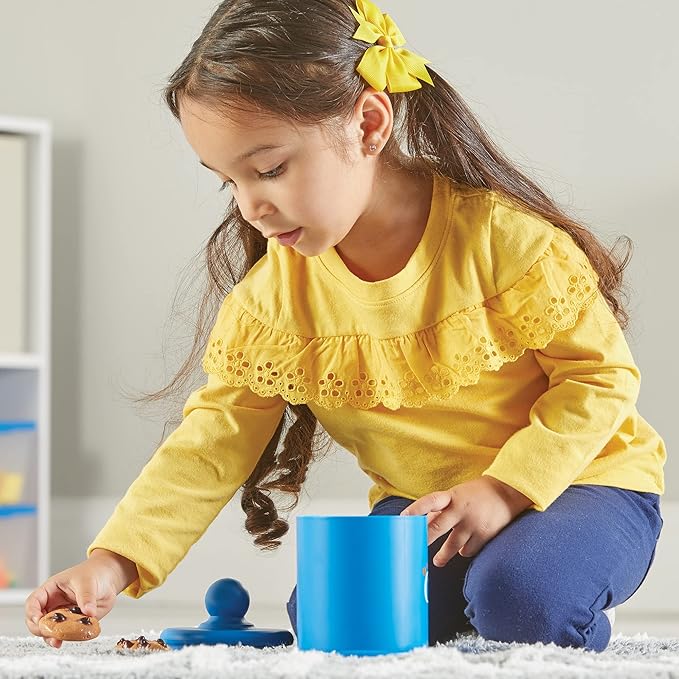 Learning Resources Smart Counting Cookies - Chocolate Chip Play Food, Preschool Activities, Toddler Sensory Toy, Play Kitchen Accessories, Sorting and Stacking, Fine Motor Numbers , Math Games