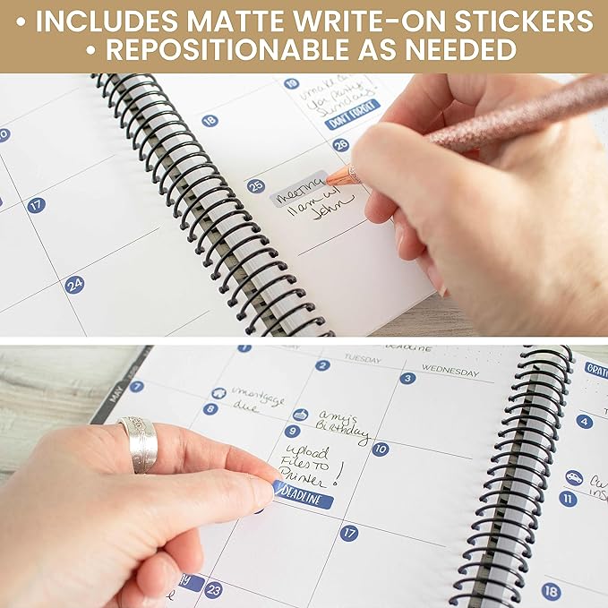 bloom daily planners Bright & Colorful Calendar Essentials Planner Stickers - 8 Sheets, 1629 Stickers Per Pack! - Color Coordinating Monthly Headings, Dates, Icons, Etc. - Happy Seasons
