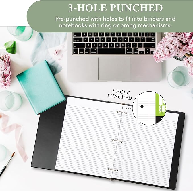 Three Leaf 100 Sheets College Ruled Filler Paper, 2880 Ct. (80 Cases X 36 Filler Paper), Loose-Leaf Sheets For School And Office