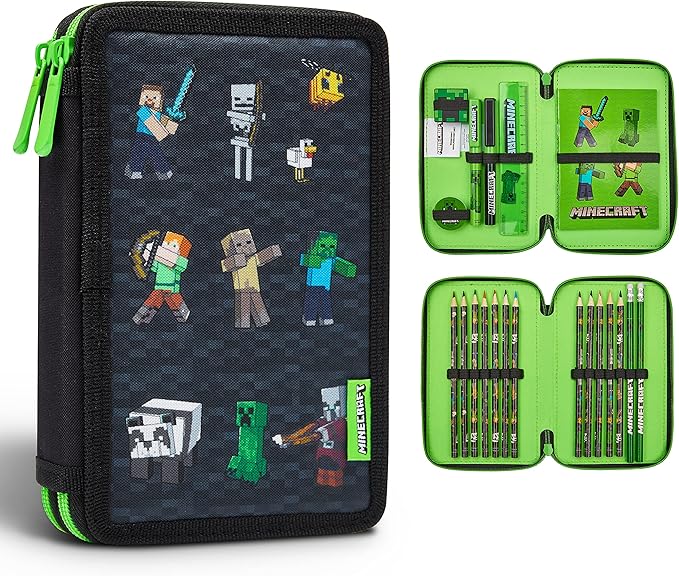 Minecraft Kids Pencil Case Stationery Pens Colored Pencils Notebook School Supplies Gamer Gifts for Boys