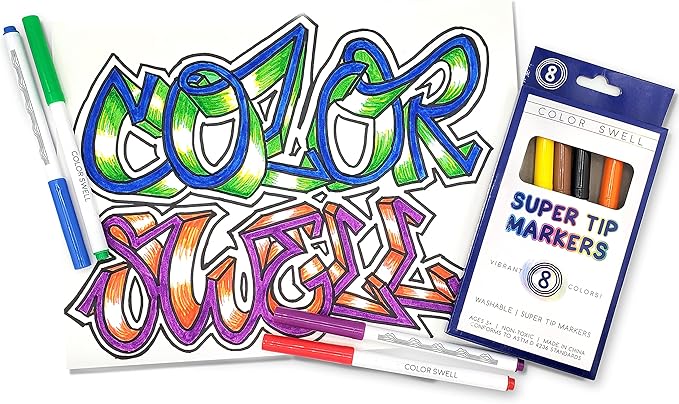 Color Swell Bulk Markers - 20 Packs 8 per Pack (160 Total) - Super Tip Bulk Markers